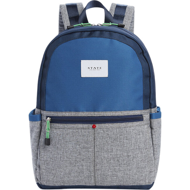 Colorblock Kane Backpack, Navy/Grey - Backpacks - 1