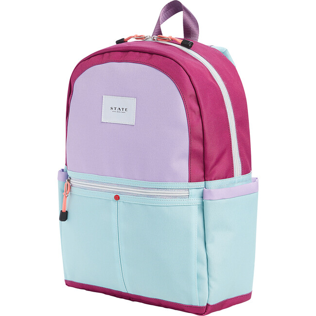 Colorblock Kane Backpack, Purple/Green - Backpacks - 3