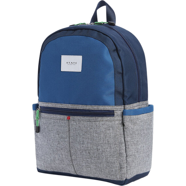Colorblock Kane Backpack, Navy/Grey - Backpacks - 3