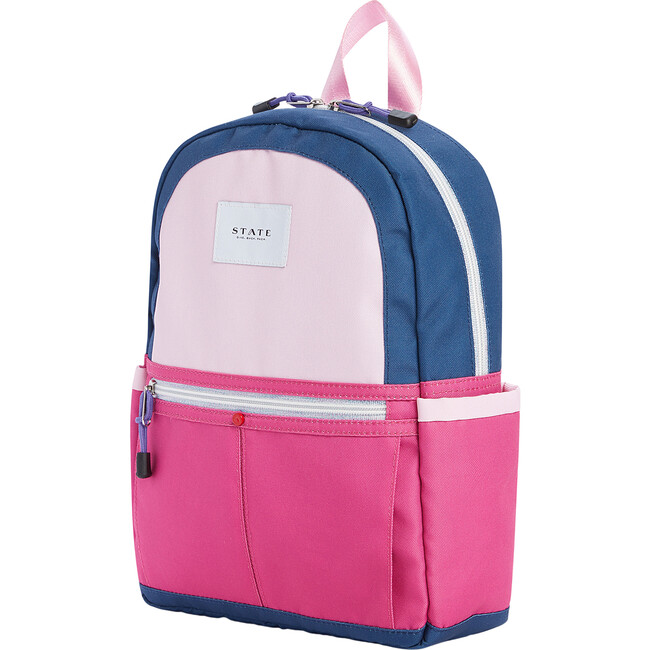 Colorblock Mini Kane Backpack, Navy/Pink - STATE Bags | Maisonette
