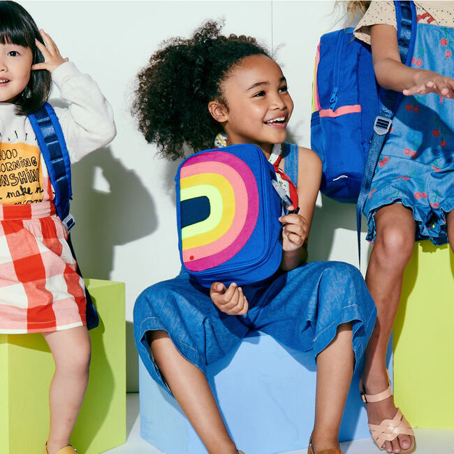 Color Block Rogers Lunch Box, Rainbow - Lunchbags - 2