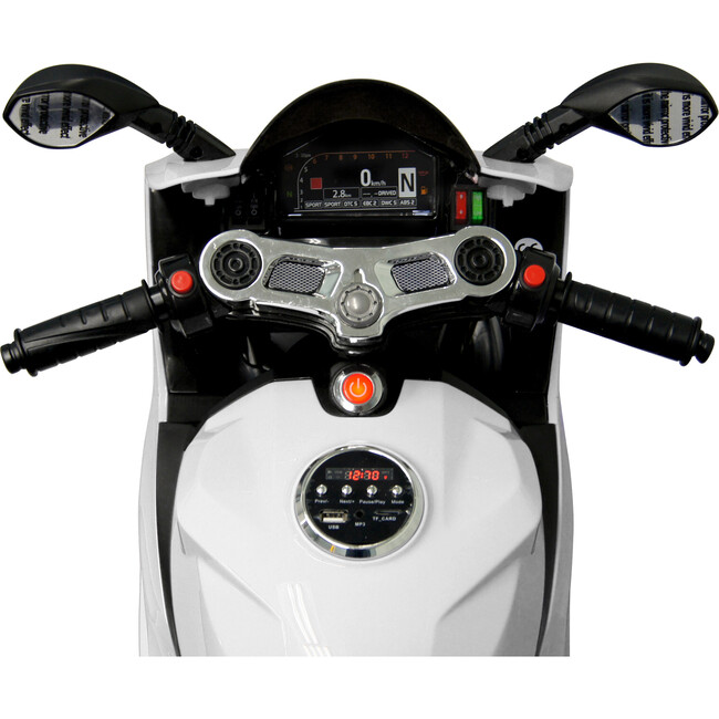 Tron Motorcycle 12V, White - Ride-On - 4