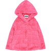 Women's Goldie Faux Fur Jacket, Bubble Pink - Coats - 1 - thumbnail