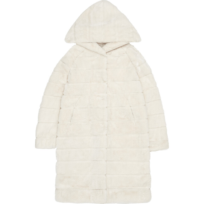 Women's Celina Faux Fur Jacket, Ivory - Coats - 1