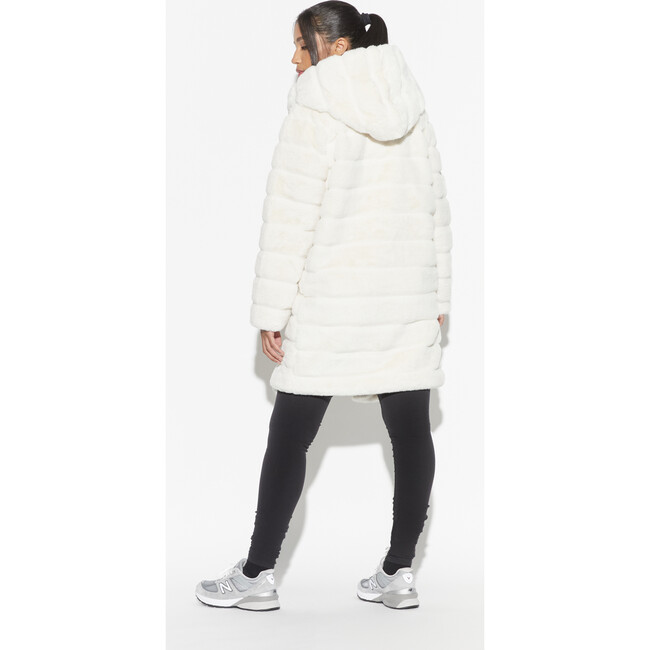 Women's Celina Faux Fur Jacket, Ivory - Coats - 3