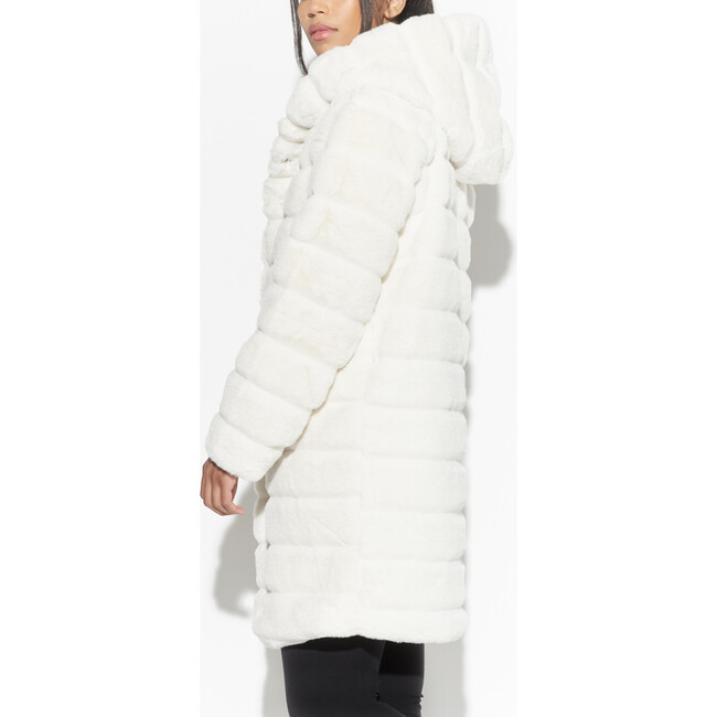 Women's Celina Faux Fur Jacket, Ivory - Coats - 4