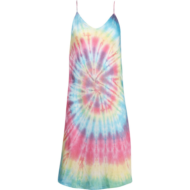 Women's Tie Dye Slip Mini Dress, Neon - Dresses - 1