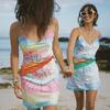 Women's Tie Dye Slip Mini Dress, Neon - Dresses - 2