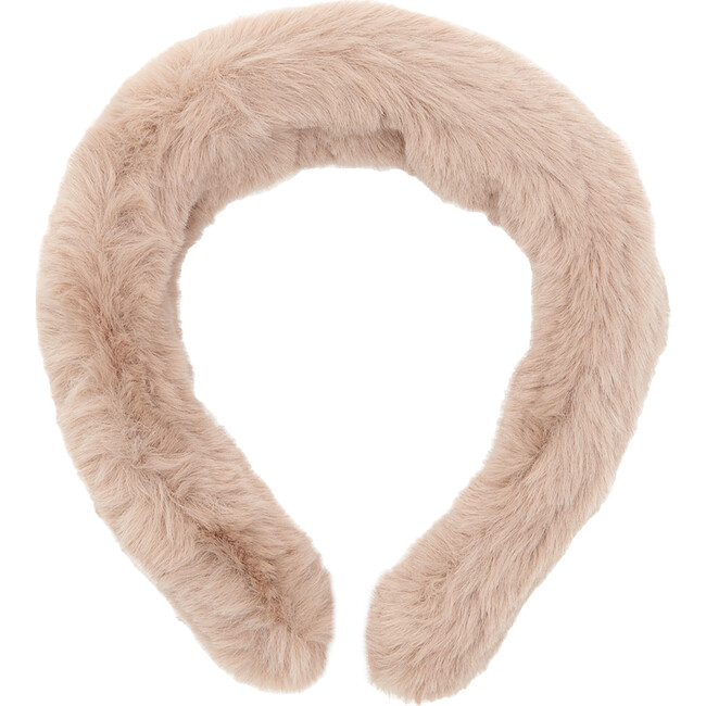 Teffi Faux Fur Headband, Taupe - Hair Accessories - 1