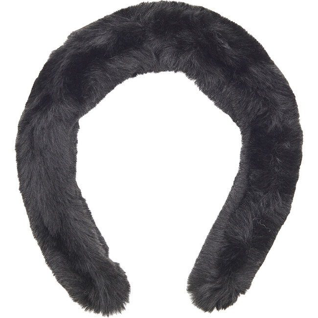 Teffi Faux Fur Headband, Noir - Hair Accessories - 1