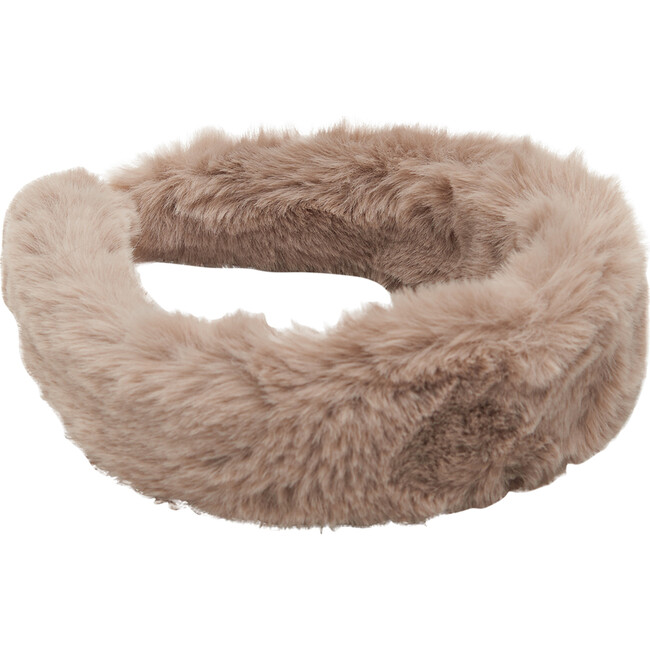 Teffi Faux Fur Headband, Taupe - Hair Accessories - 3