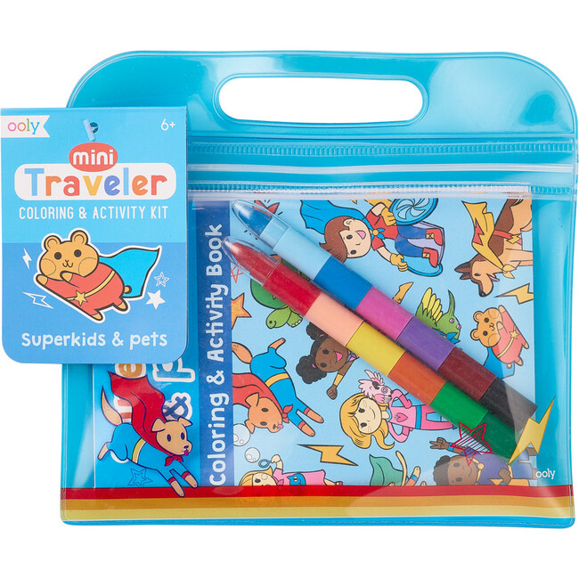 Mini Traveler Coloring & Activity Kit, Superkids & Pets