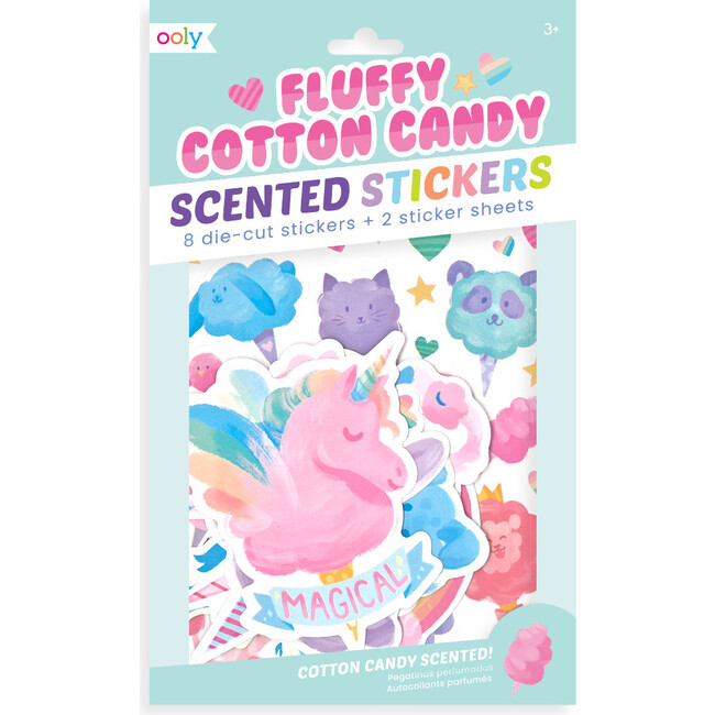 Scented Scratch Stickers, Fluffy Cotton Candy