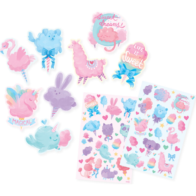 Scented Scratch Stickers, Fluffy Cotton Candy