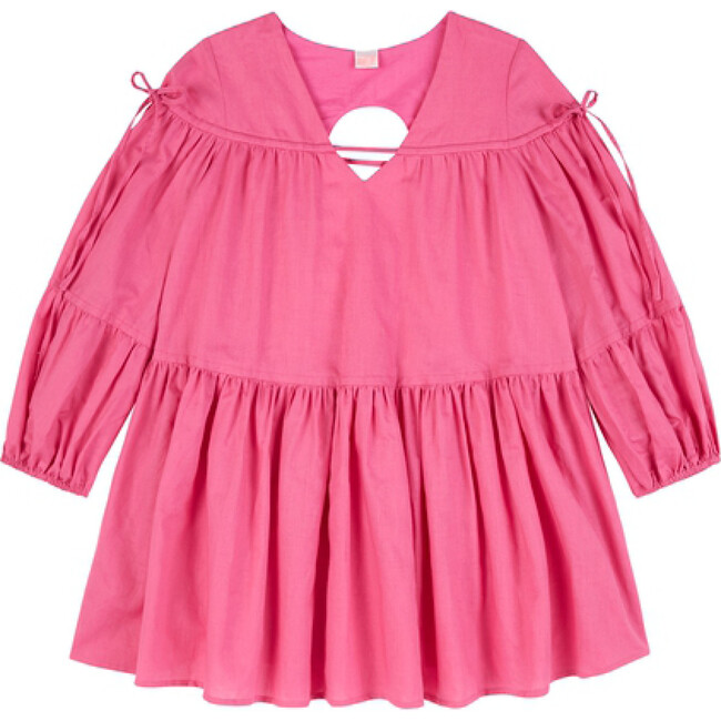 Rosemary Linen Dress, Pink - Marlo Kids Dresses | Maisonette