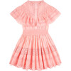 Danielle Lace Trim Cotton Dress, Pink - Dresses - 1 - thumbnail