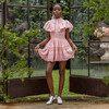Danielle Lace Trim Cotton Dress, Pink - Dresses - 2