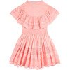 Danielle Lace Trim Cotton Dress, Pink - Dresses - 3