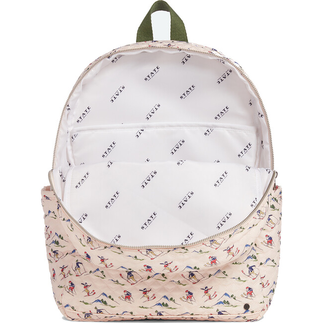 Kane Ski Print Backpack, Beige - Backpacks - 3