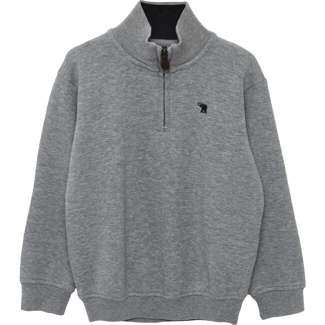 Oscar Half Zip Jumper, Grey - Jumpers - 1