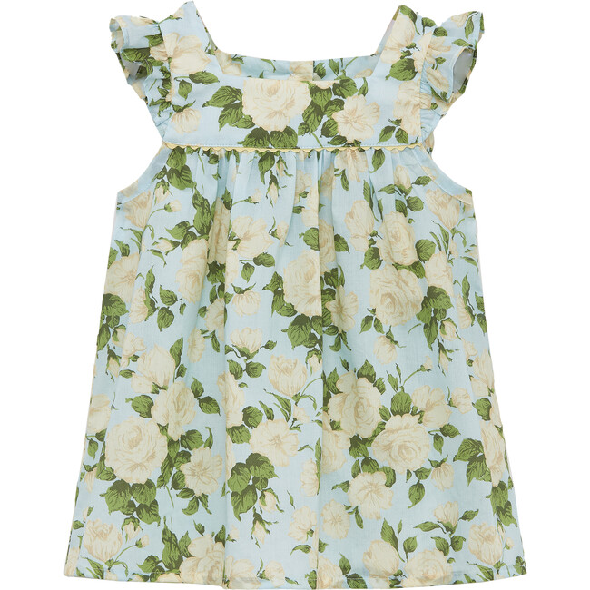 Liberty Carline Rose Frill Sleeve Top, Pale Blue - Vests - 1