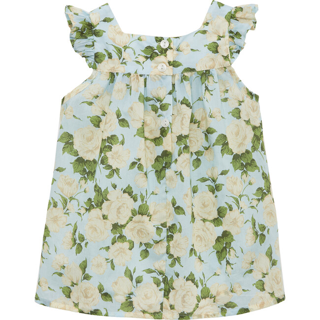 Liberty Carline Rose Frill Sleeve Top, Pale Blue - Vests - 3