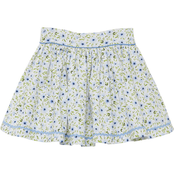 Catherine Poppy Skirt, Blue Poppy - Trotters London Exclusives | Maisonette