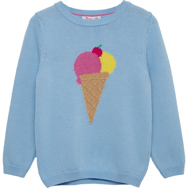 Ice Cream Jumper, Cornflower Blue - Trotters London Tops | Maisonette