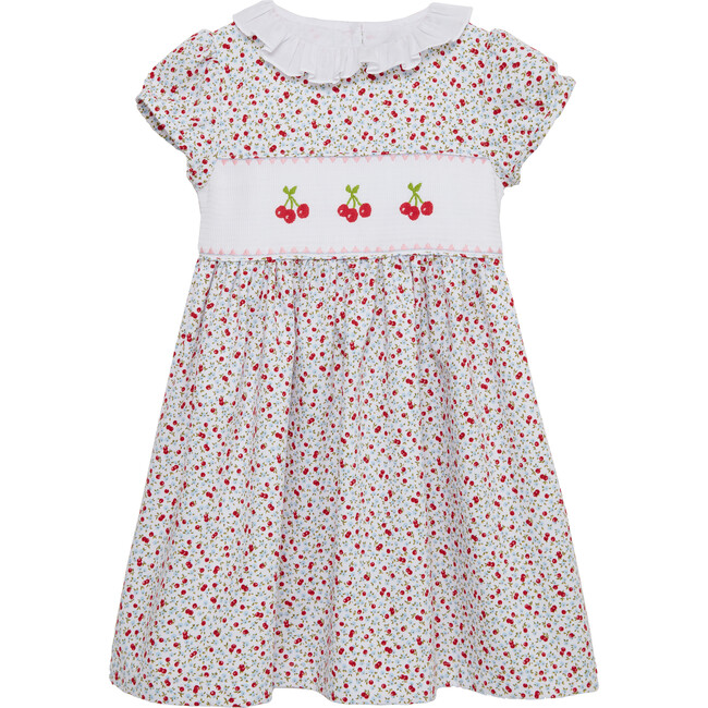 Cherry Smocked Willow Dress, Cherry Ditsy - Trotters London Dresses ...