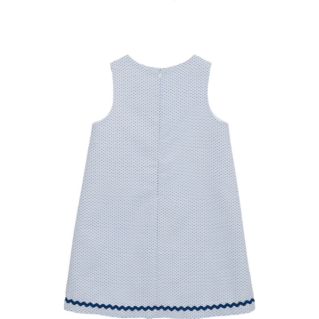 Mia Pique Dress, White & Navy - Dresses - 2