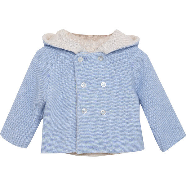 Teddy Coat, Pale Blue - Trotters London Sweaters | Maisonette