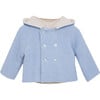 Teddy Coat, Pale Blue - Cardigans - 1 - thumbnail