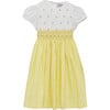 Rose Hand Smocked Dress, Lemon - Dresses - 1 - thumbnail