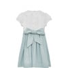 Rose Hand Smocked Dress,  Sea Blue - Dresses - 3