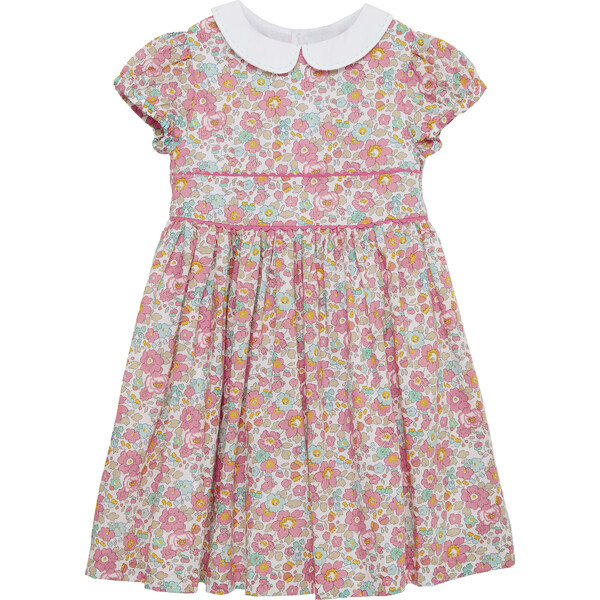 Liberty Coral Betsy Dress, Coral Betsy - Trotters London Dresses ...