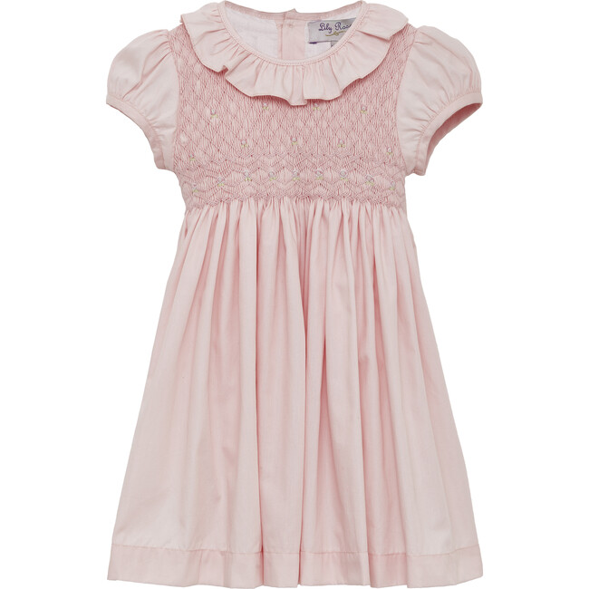 Toddler Willow Rose Hand Smocked Dress, Pink