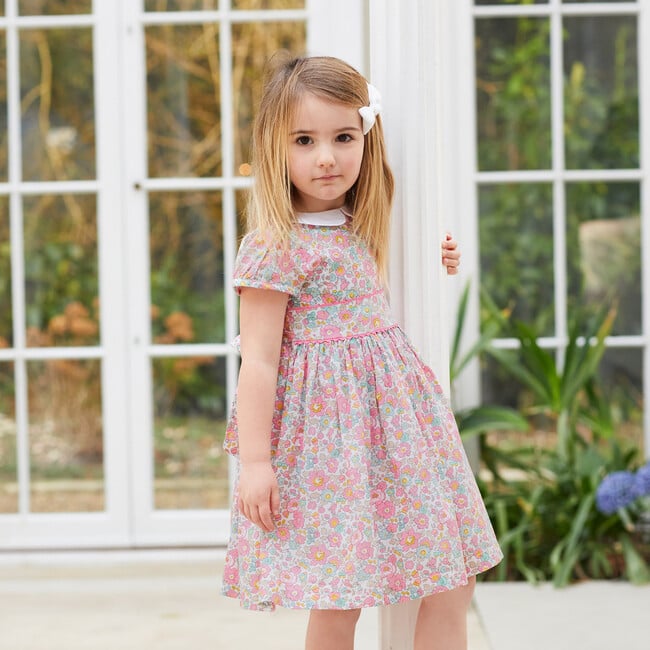 Liberty Coral Betsy Dress, Coral Betsy - Trotters London Dresses ...