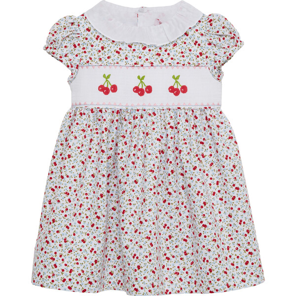 Toddler Cherry Smocked Willow Dress, Cherry Ditsy - Trotters London ...