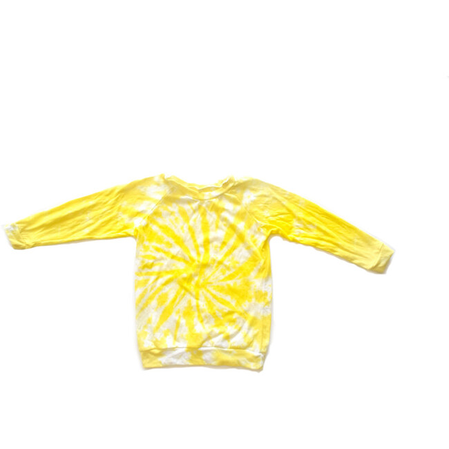 Tie Dye Raglan, Yellow - Tees - 1