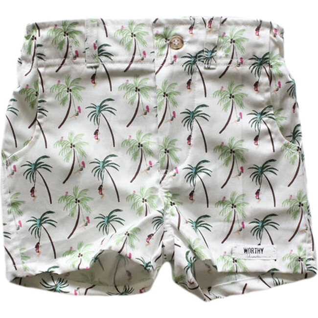 Shorts, Palm Tree Print - Shorts - 1