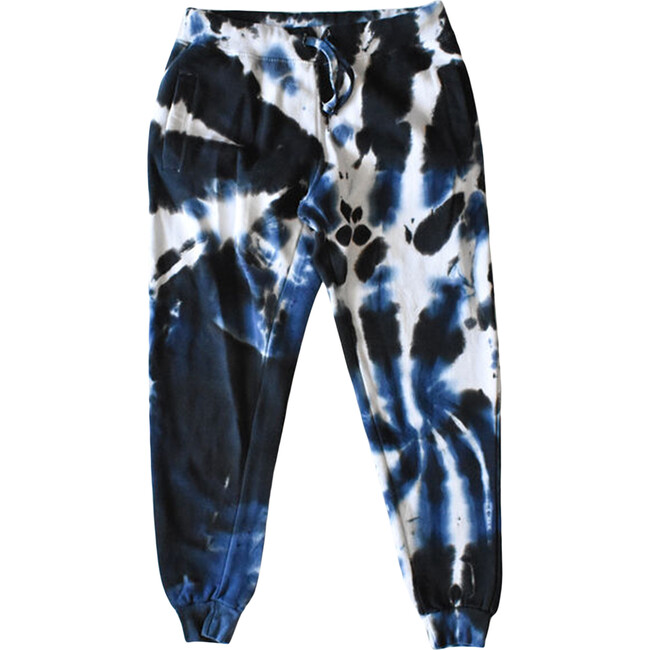 Adult Tie Dye Joggers, Black & Navy - Sweatpants - 1