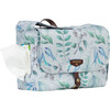 On-The-Go Stoller Caddy, White and Blue Leaf Print - Diaper Bags - 5