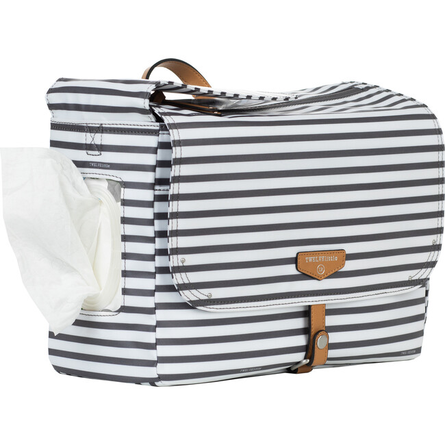On-The-Go Stoller Caddy, Grey Stripe - Diaper Bags - 5