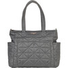 Quilted Carry Love Diaper Tote, Grey - Diaper Bags - 1 - thumbnail