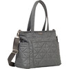 Quilted Carry Love Diaper Tote, Grey - Diaper Bags - 3