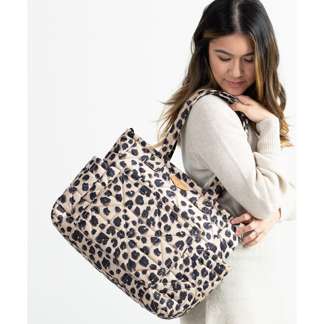 Quilted Mommy Bag - Leopard