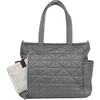 Quilted Carry Love Diaper Tote, Grey - Diaper Bags - 4