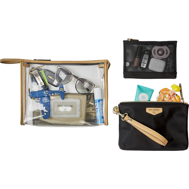 3 in 1 Pouch Black/Tan - Diaper Bags - 3