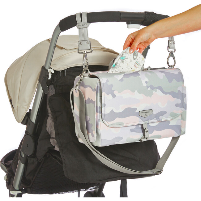 On The Go Stroller Caddy, Blush Camo - Diaper Bags - 6