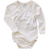 Organic Cotton Wrap Onesie, Natural - Onesies - 1 - thumbnail